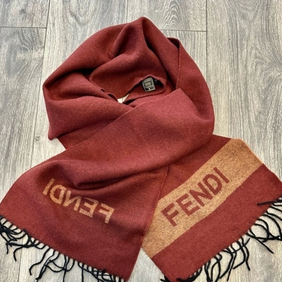 Fendi Other - 💞Fendi Lamb/Lana Soft Unisex Wool Logo Scarf (Reversible)